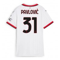 Dres AC Milan Strahinja Pavlovic #31 Preč pre Ženy 2024-25 Krátky Rukáv